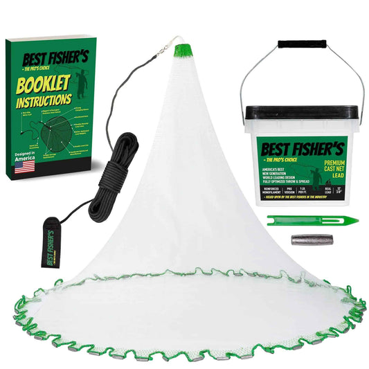 Pro American Cast Net Series - Various Sizes & Mesh - Extra Durable Feeling My Adventure