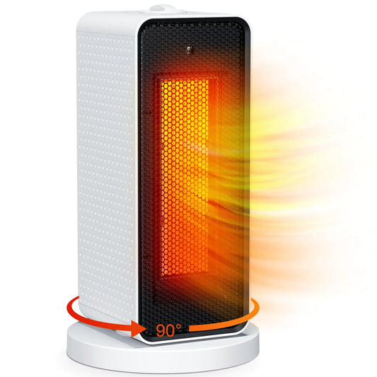 Qoosea Space Heaters for Indoor Use Electric Oscillation Portable Electric Space Heater Ceramic Heater with Thermostat Fast Heating Ultra Quiet Small Space Heater for Office Home Room White Feeling My Adventure