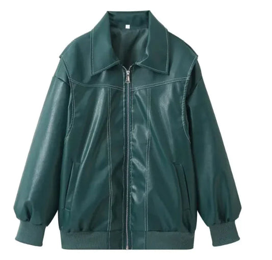 Chic Zip-Up Biker Jacket Feeling My Adventure