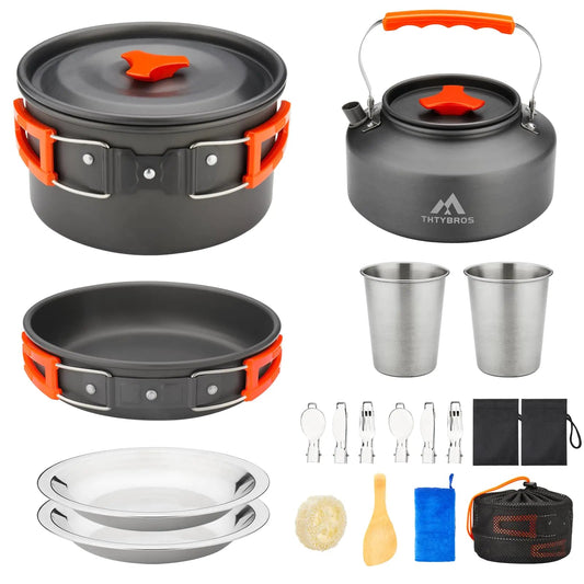 OutdoorMaster 17-piece Camping Cookware Set Feeling My Adventure
