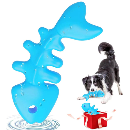 AOTYPE Dog Chew Toys for Aggressive Chewers Indestructible Dog Toy for Large BreedTough Nylon Fish Bone Dog Chew Toys Real Bacon Flavored Dog Toys to Keep Them Busy Feeling My Adventure