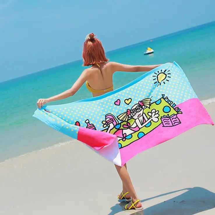 Quick-Dry Bath Towels, Beach Towels, Printed Towels Feeling My Adventure