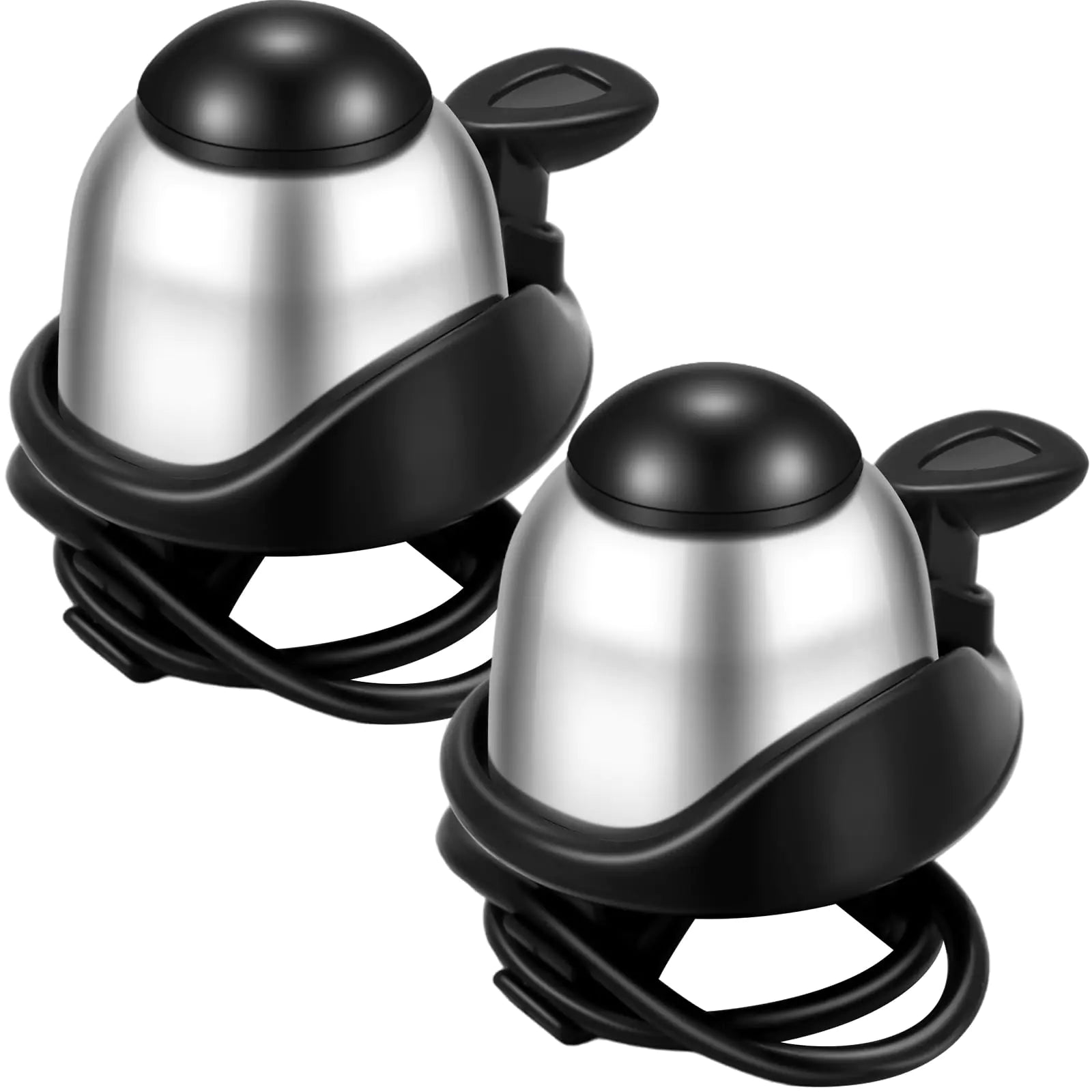 Adjustable Aluminum Bike Bell Set - Loud Mini Ringing Horn for Road & Mountain Bikes (Silver) - Feeling My Adventure