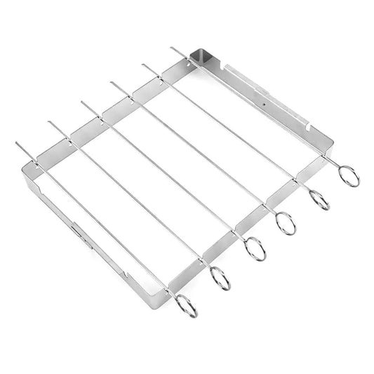 Portable Stainless Steel BBQ Grill with Skewers Rack Feeling My Adventure