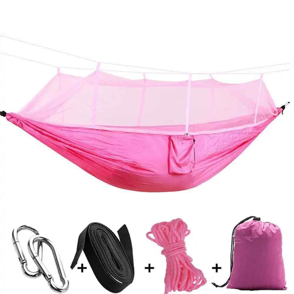 1-2 Person Camping Hammock – Lightweight Portable Hammock for Outdoor Hiking, Backpacking, Beach & Backyard – Heavy-Duty Nylon with Tree Straps - Feeling My Adventure