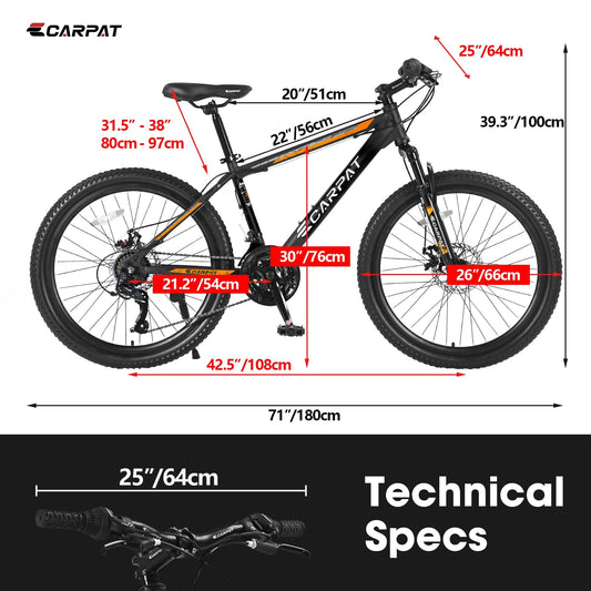 Black Orange Bike Spectra 26102 - Feeling My Adventure