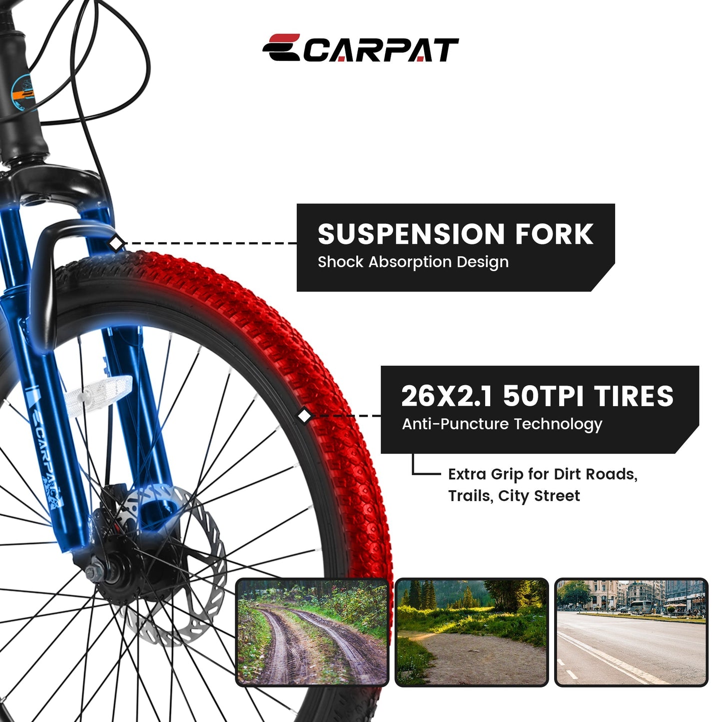 Carpat Black - Blue S26102 Bicycle - Feeling My Adventure