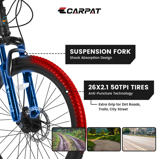 Carpat Black - Blue S26102 Bicycle - Feeling My Adventure