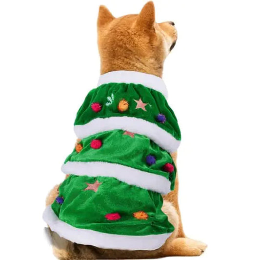 WORDERFUL Dog Christmas Tree Dress Costumes Dog Winter Clothes Pet Coat Cute and Warm Dog Costumes (M) Feeling My Adventure