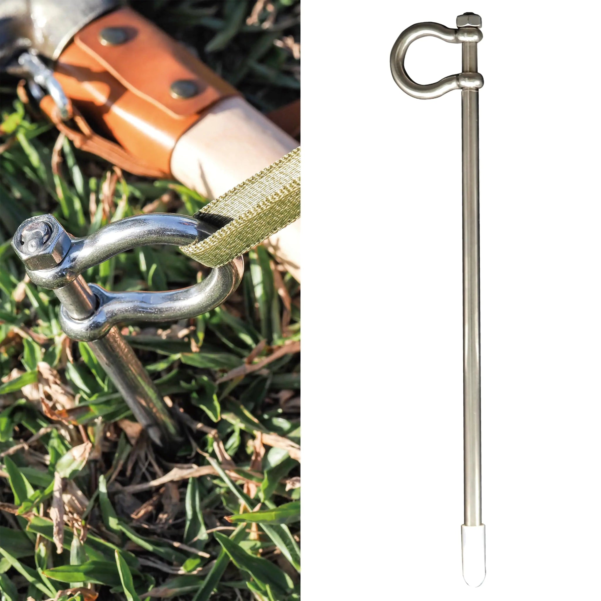 Stainless Steel Dog Tie Out Stake - Heavy Duty & Free Swivel - Feeling My Adventure