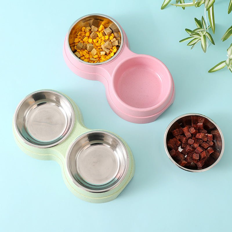 Stainless Steel Double Pet Feeder - Small Dog Accessories - Feeling My Adventure