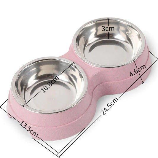 Stainless Steel Double Pet Feeder - Small Dog Accessories - Feeling My Adventure