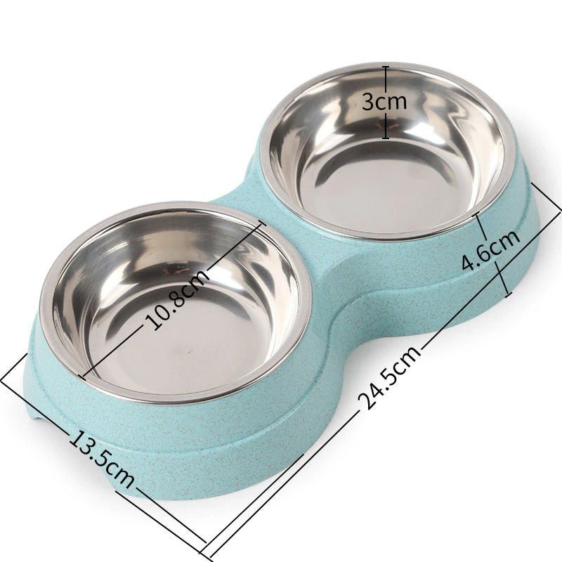 Stainless Steel Double Pet Feeder - Small Dog Accessories - Feeling My Adventure