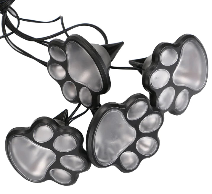 Outdoor Solar Bear Paw Landscape Stake Lights Feeling My Adventure