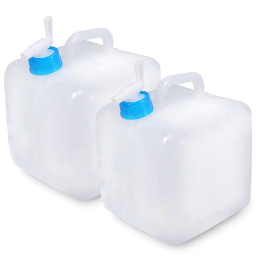 BEWBBAT 2 Pack Collapsible Water Container with Spigot 2.6 Gallon Foldable Camping Water Storage Jug Portable Water Canteen for Outdoor Hiking Fishing Emergency Feeling My Adventure