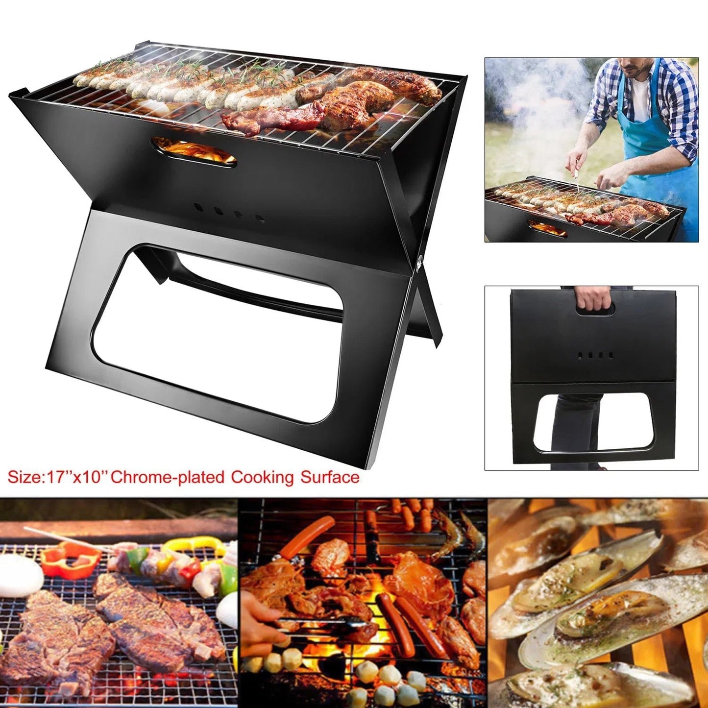 Portable Foldable BBQ Grill for Outdoor Camping Picnic Travel - Feeling My Adventure