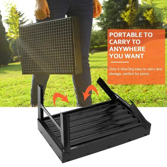 Portable Folding BBQ Charcoal Grill for Camping, Picnics & Travel - Feeling My Adventure