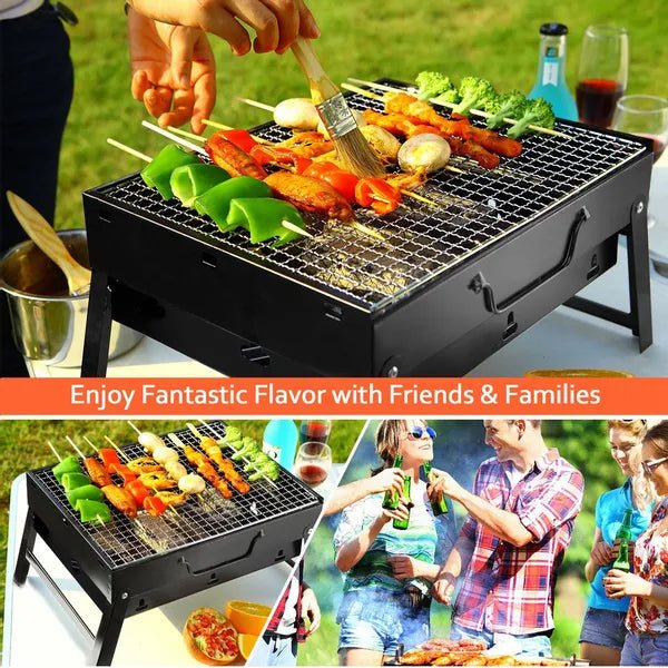 Portable Folding BBQ Charcoal Grill for Camping, Picnics & Travel - Feeling My Adventure