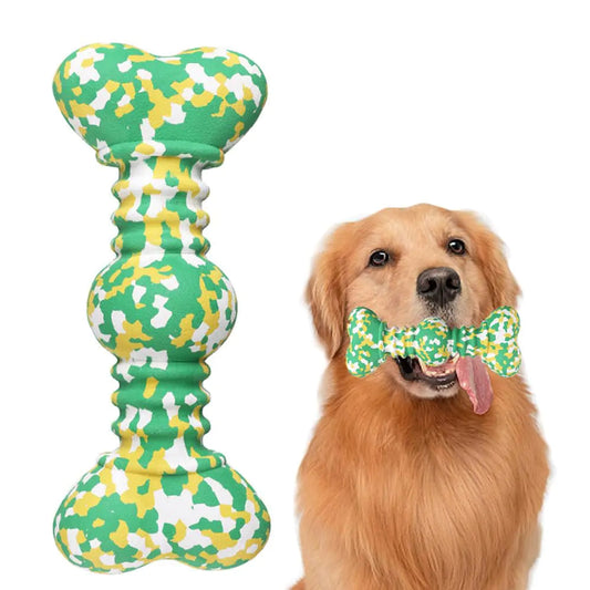 PawSailor Indestructible Chew Toys for Aggressive Chewers Medium Large Dogs Food Grade Bamboo Fiber Degradable Tough Teething Chew Toys Pet Toy Gift Green L Feeling My Adventure
