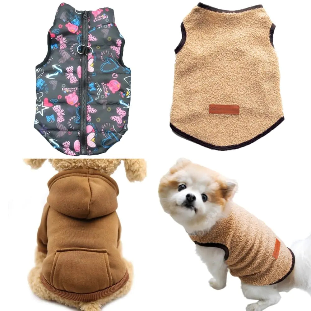 Dog Coats for Small Dogs Sweater Winter Coat Puppy Warm Hoodie Sweatshirt Custume Pet Jumpsuit Jacket Apparel Feeling My Adventure