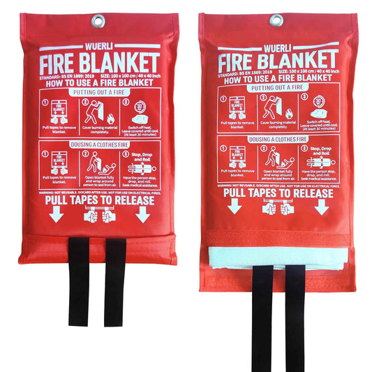 FLEXGUARD Kitchen Fire Blanket, 40"x40", 2 Pack Feeling My Adventure