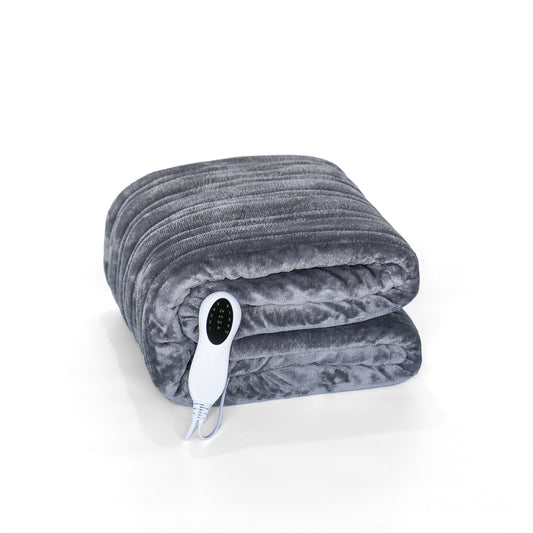 Heated Queen Size Blanket - Dual Zone Control, 10 Heat Settings, Auto Shut Off, Washable Flannel - Feeling My Adventure