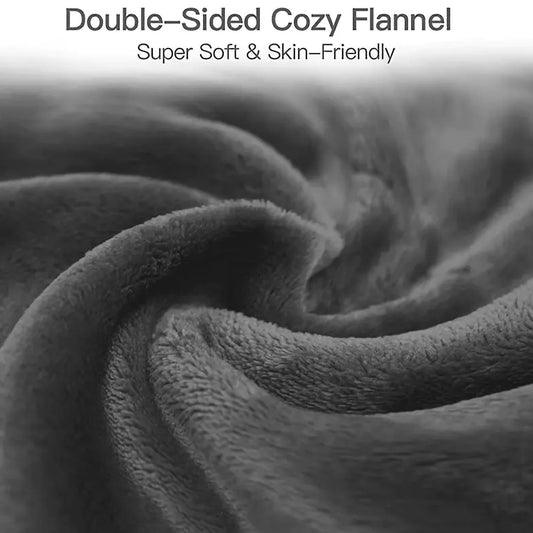 Heated Queen Size Blanket - Dual Zone Control, 10 Heat Settings, Auto Shut Off, Washable Flannel - Feeling My Adventure