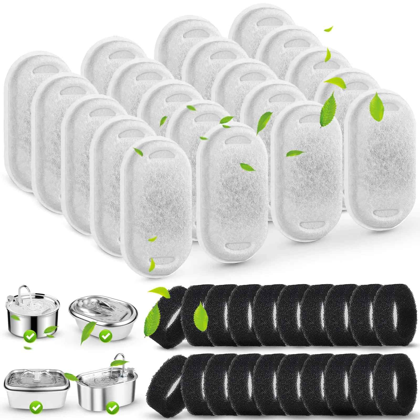 PureFlow 20-Pack Cat Water Fountain Filters Feeling My Adventure