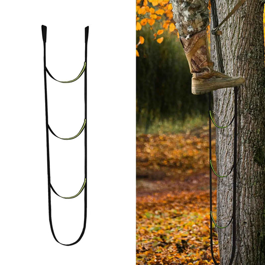 Highwild 3 Step Climbing Stick Aider for Hunting - Heavy Duty 600Lbs Strength Climbing Steps - Webbing Rope Ladder for Outdoor Climbing Feeling My Adventure