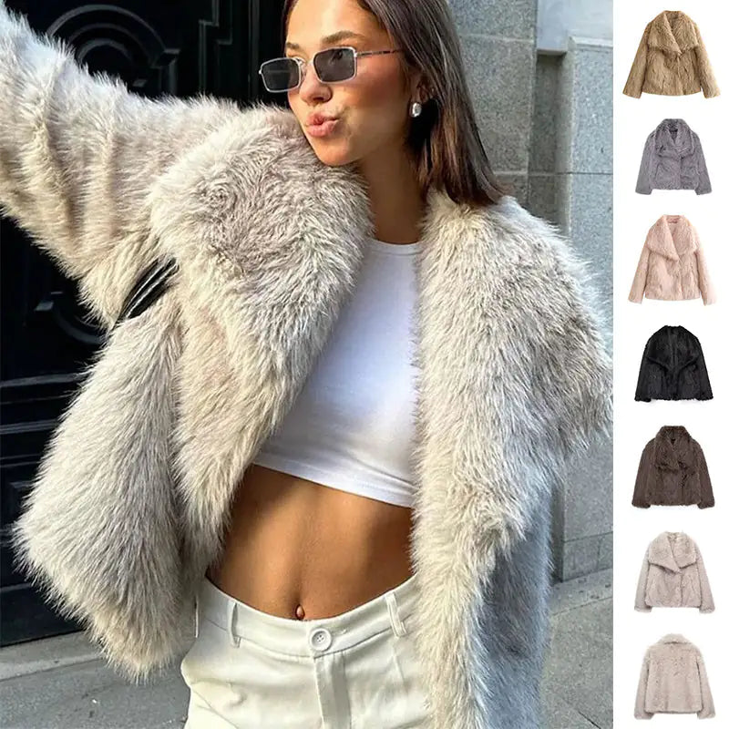 Chic Winter Plush Coat Feeling My Adventure