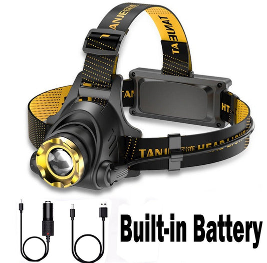 Rechargeable LED Headlamp with Zoom, 3 Modes - Perfect for Fishing, Camping, and Work - Feeling My Adventure