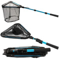 Telescopic Fishing Net with Folding Handle, Easy Storage, Blue