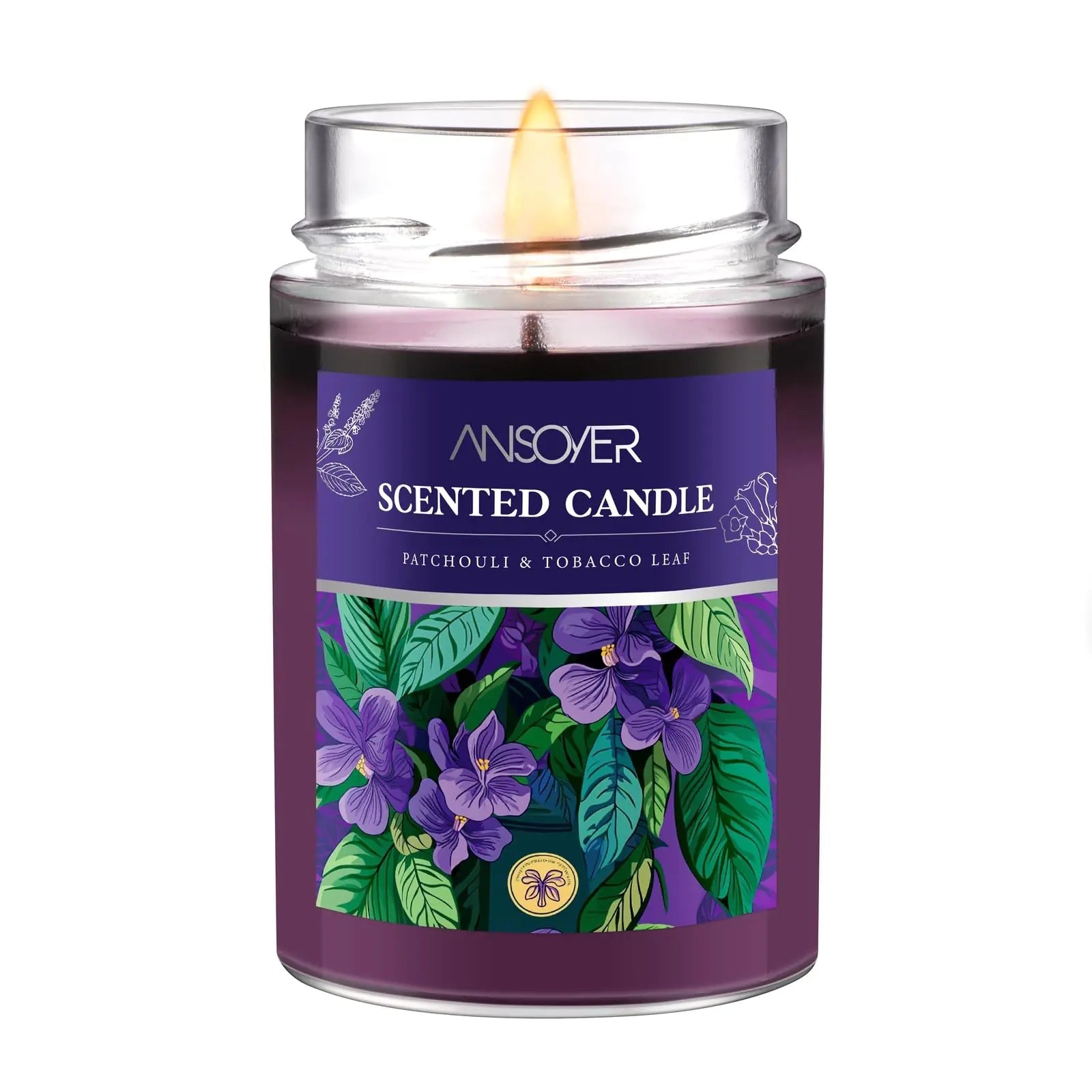 Scented Soy Candles Aromatherapy Jar Candles for Home Scented Long Lasting Candles with 65 Hour Burn Time 11oz Candle Gifts Soy Candles Scents of (Patchouli & Tobacco Leaf) Feeling My Adventure