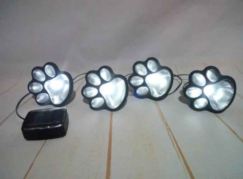 Outdoor Solar Bear Paw Landscape Stake Lights Feeling My Adventure