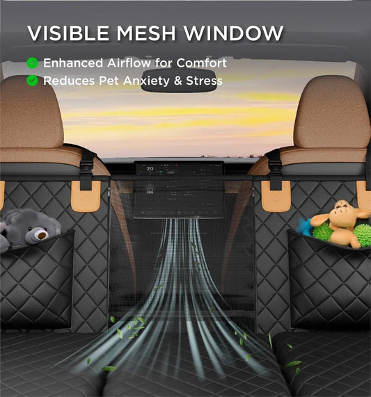 Waterproof Dog Car Seat Cover with Hard Bottom - Easy Install & Clean - Feeling My Adventure