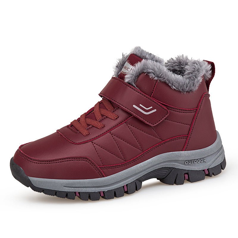 Men's High - top Travel Fleece - lined Warm Hiking Shoes - Feeling My Adventure