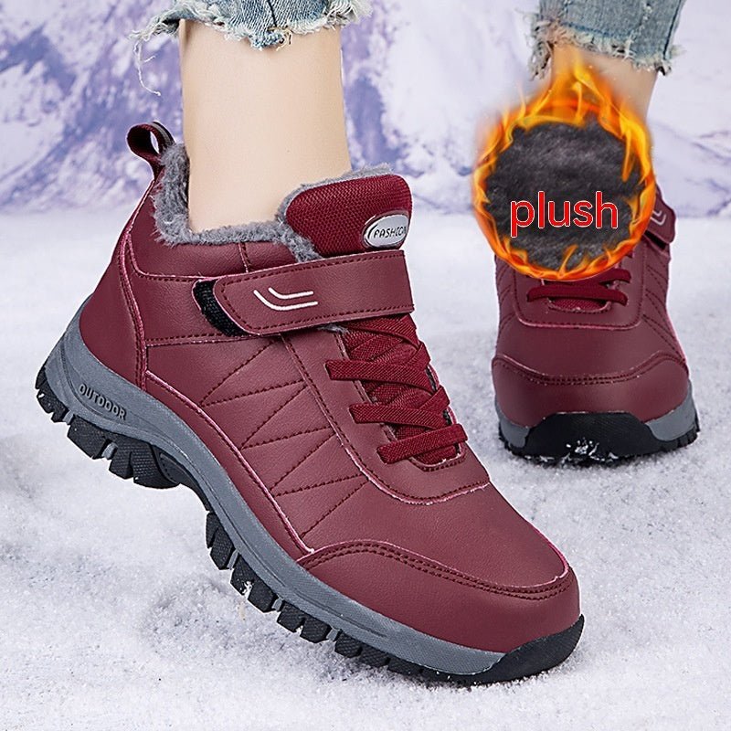 Men's High - top Travel Fleece - lined Warm Hiking Shoes - Feeling My Adventure
