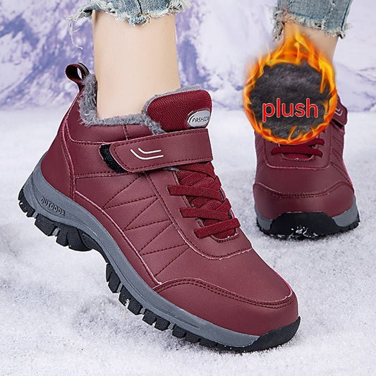 Men's High - top Travel Fleece - lined Warm Hiking Shoes - Feeling My Adventure