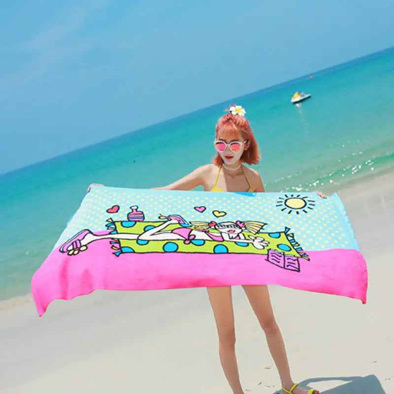 Quick-Dry Bath Towels, Beach Towels, Printed Towels Feeling My Adventure