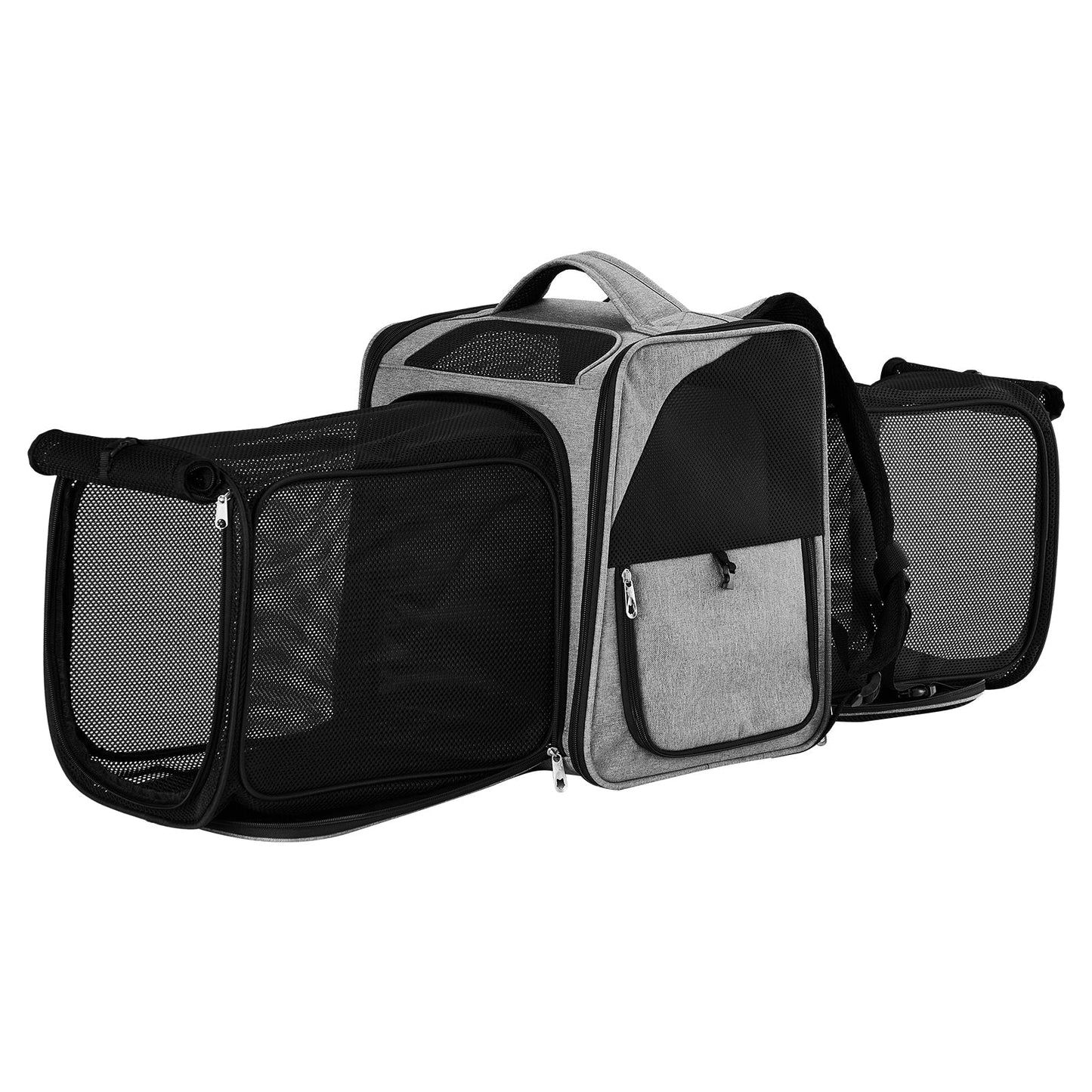 Expandable Pet Carrier Backpack for Cats & Dogs - Breathable Mesh Travel Bag - Feeling My Adventure