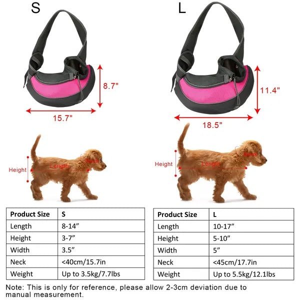 Pet Carrier For Dogs Cats Hand Free Sling Adjustable Padded Strap Tote - Feeling My Adventure