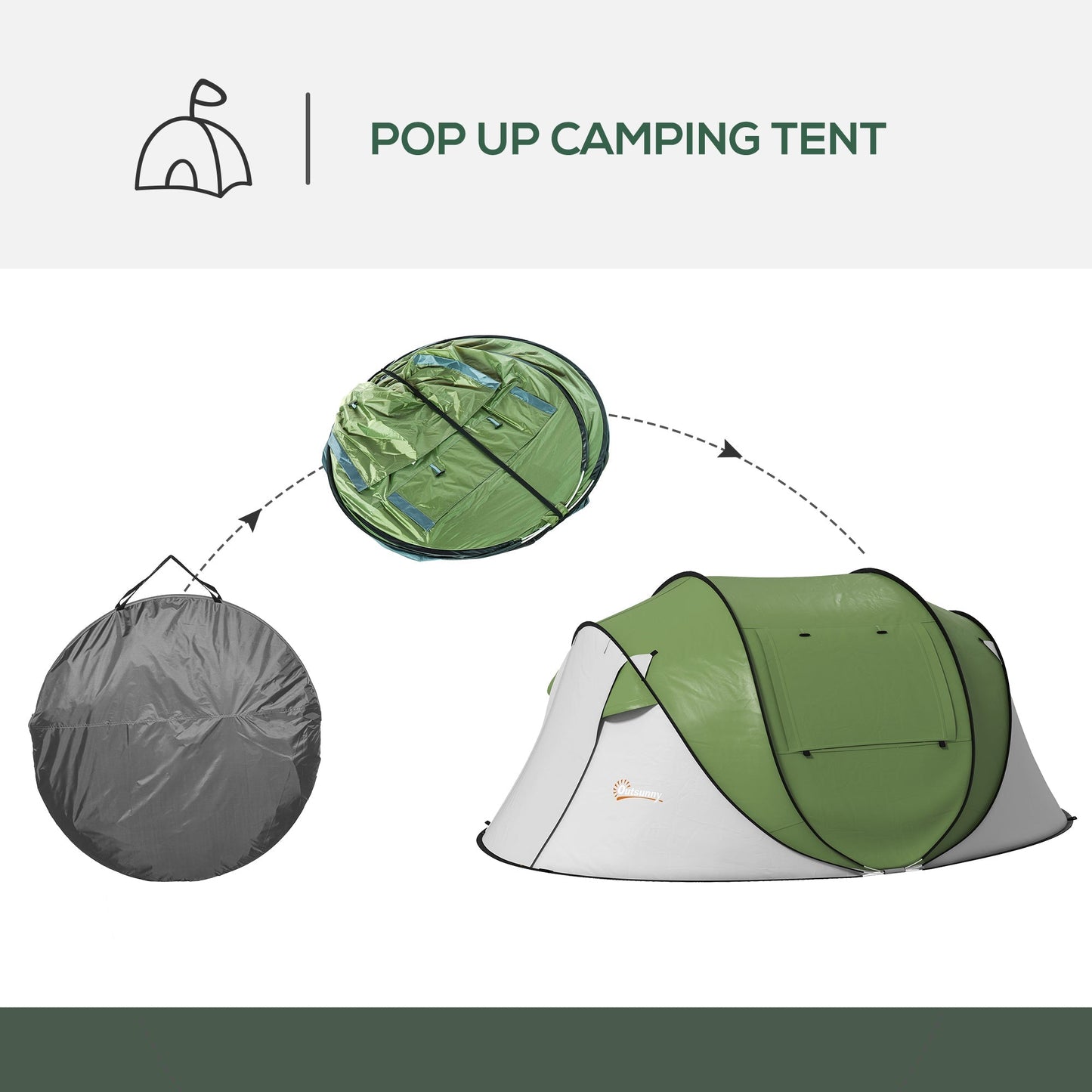 Pop Up Tent with Porch and Carry Bag - Feeling My Adventure