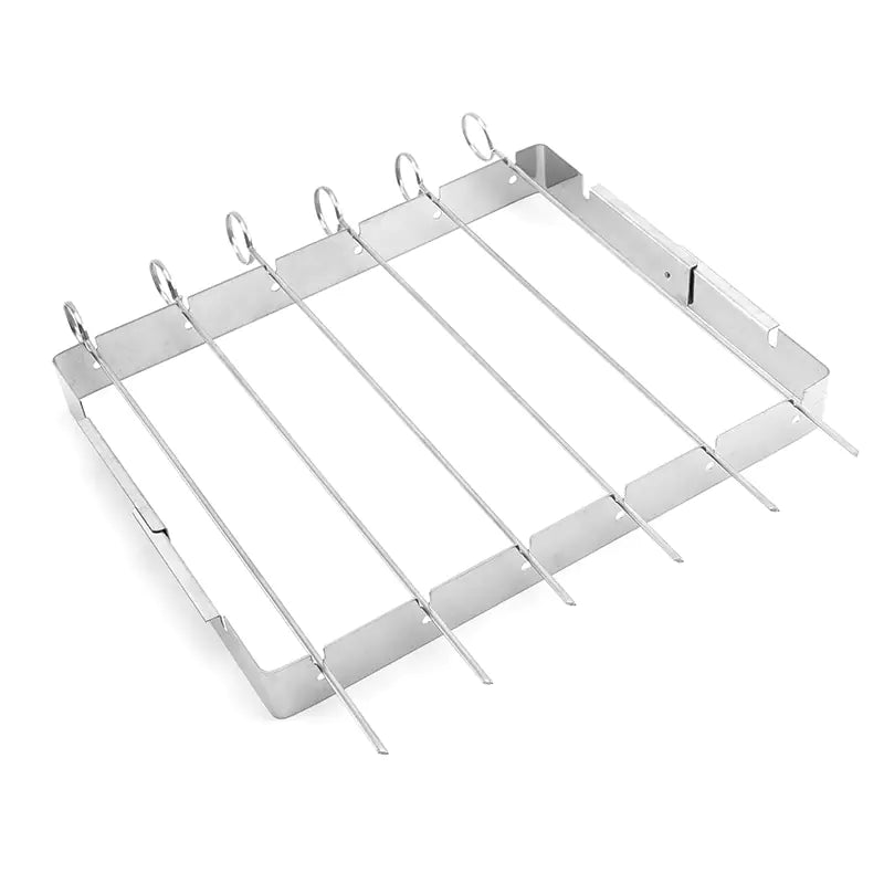 Portable Stainless Steel BBQ Grill with Skewers Rack Feeling My Adventure