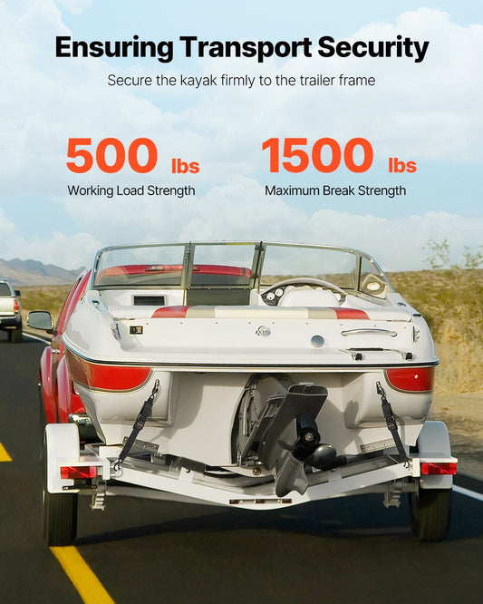 Retractable Ratchet Straps Tie Down Straps 2 In X 2 Ft For Boat 2 Pack - Feeling My Adventure