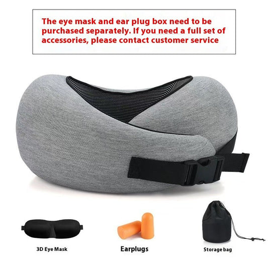 Adjustable U-Shaped Memory Foam Travel Neck Pillow - Comfortable Support for On-the-Go Sleep - Feeling My Adventure