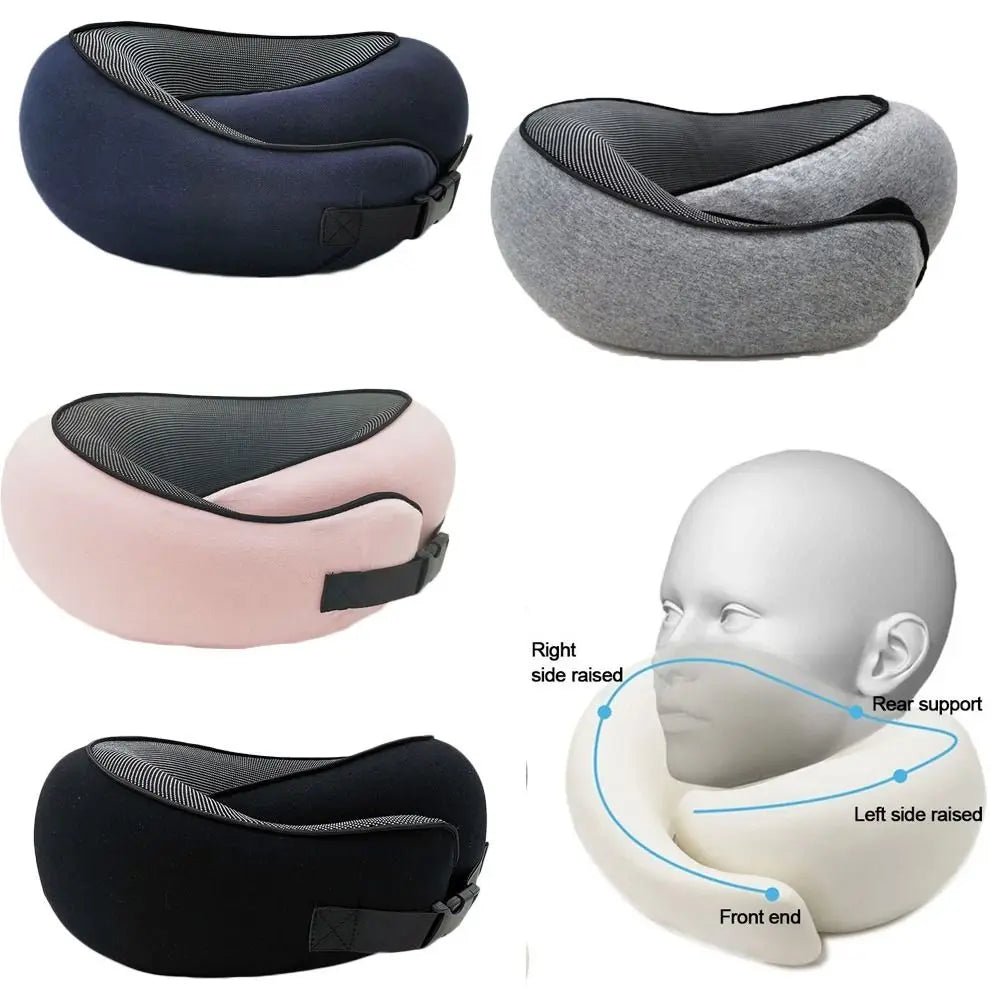 Adjustable U-Shaped Memory Foam Travel Neck Pillow - Comfortable Support for On-the-Go Sleep - Feeling My Adventure