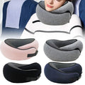 Adjustable U-Shaped Memory Foam Travel Neck Pillow - Comfortable Support for On-the-Go Sleep