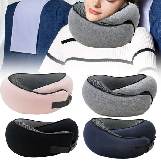 Adjustable U-Shaped Memory Foam Travel Neck Pillow - Comfortable Support for On-the-Go Sleep - Feeling My Adventure