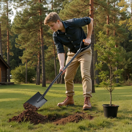 Square Shovel Flat Shovel 48 In With D - Handle For Gardening & Digging - Feeling My Adventure