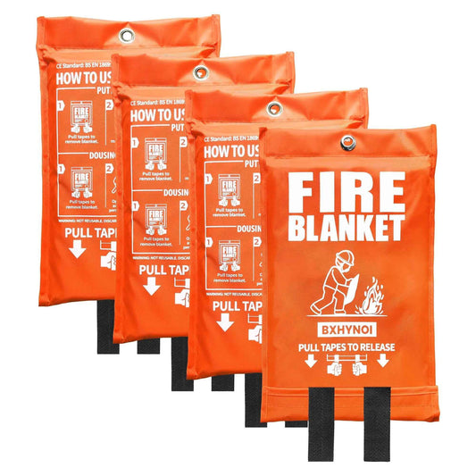BXHYNOI 40x40 Fire Safety Blanket 4-Pack Feeling My Adventure